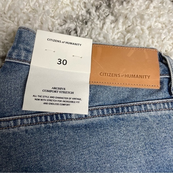 Citizens of Humanity Blue Valerie High Rise Tapered Stirrup Jean size 30 NWT - Picture 5 of 7